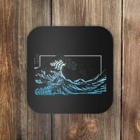Blue Great Wave Off Kanagawa Coaster thumb 0