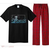 Blue Great Wave Off Kanagawa Pajama Set thumb 0