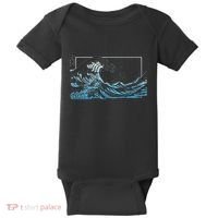 Blue Great Wave Off Kanagawa Baby Bodysuit thumb 0