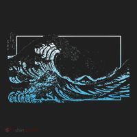 Blue Great Wave Off Kanagawa Golf Towel thumb 3