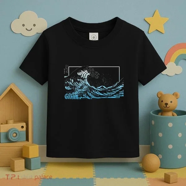 Blue Great Wave Off Kanagawa Toddler T-Shirt