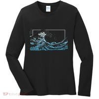 Blue Great Wave Off Kanagawa Women's Long Sleeve Shirt thumb 0