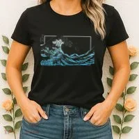 Blue Great Wave Off Kanagawa Women's T-Shirt thumb 2