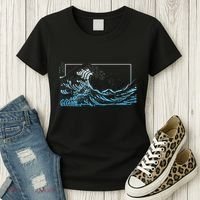 Blue Great Wave Off Kanagawa Women's T-Shirt thumb 3