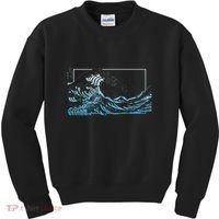 Blue Great Wave Off Kanagawa Kids Sweatshirt thumb 0