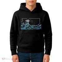 Blue Great Wave Off Kanagawa Kids Hoodie thumb 4