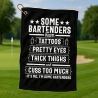 Bartender Gift Women Thighs  Golf Towel thumb 1