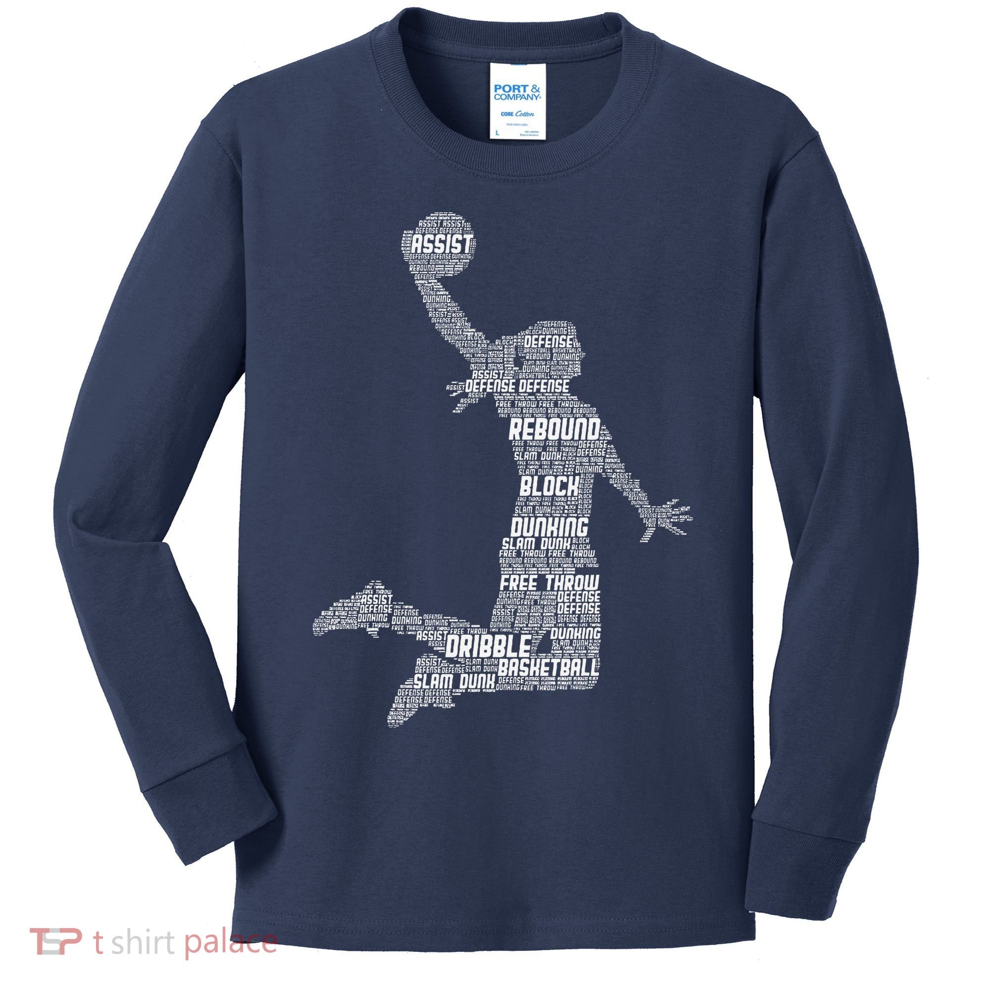 Basketball Girl Women Kids Long Sleeve Shirt