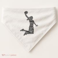 Basketball Girl Player USA-Made Doggie Bandana thumb 0