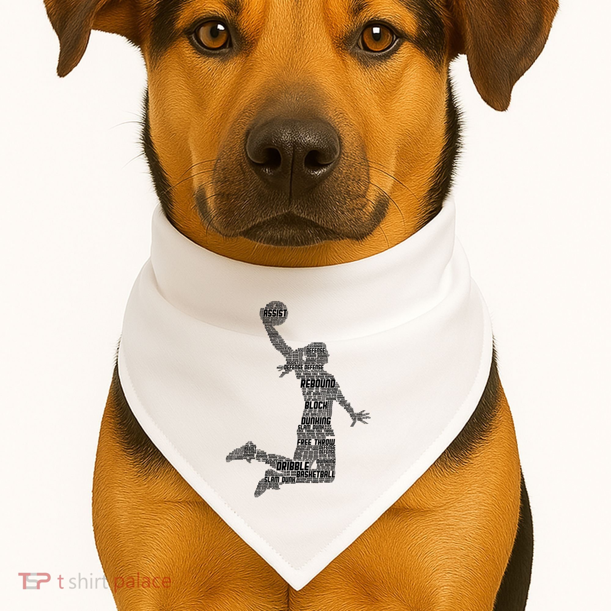 Basketball Girl Player USA-Made Doggie Bandana