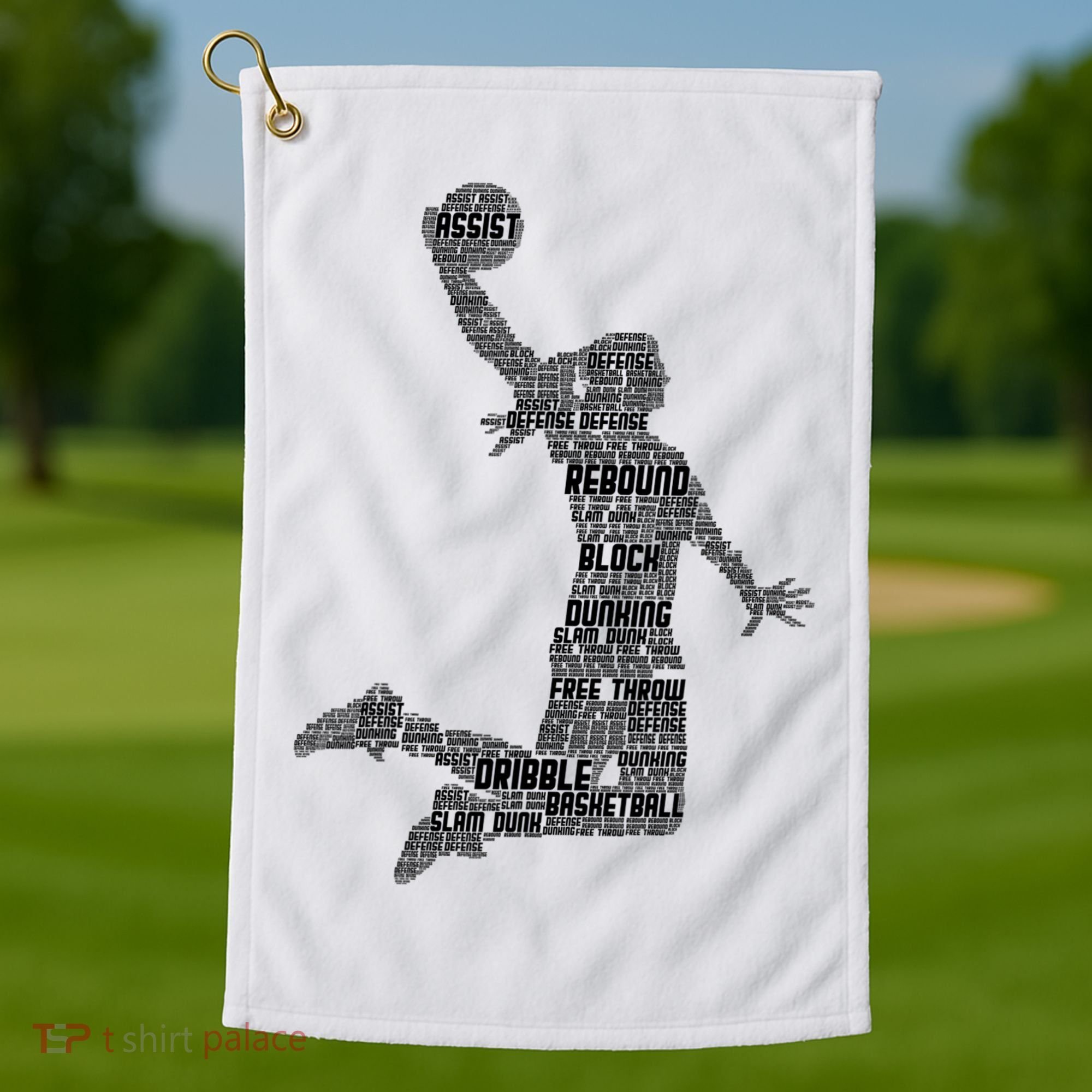 Basketball Girl Player Golf Towel