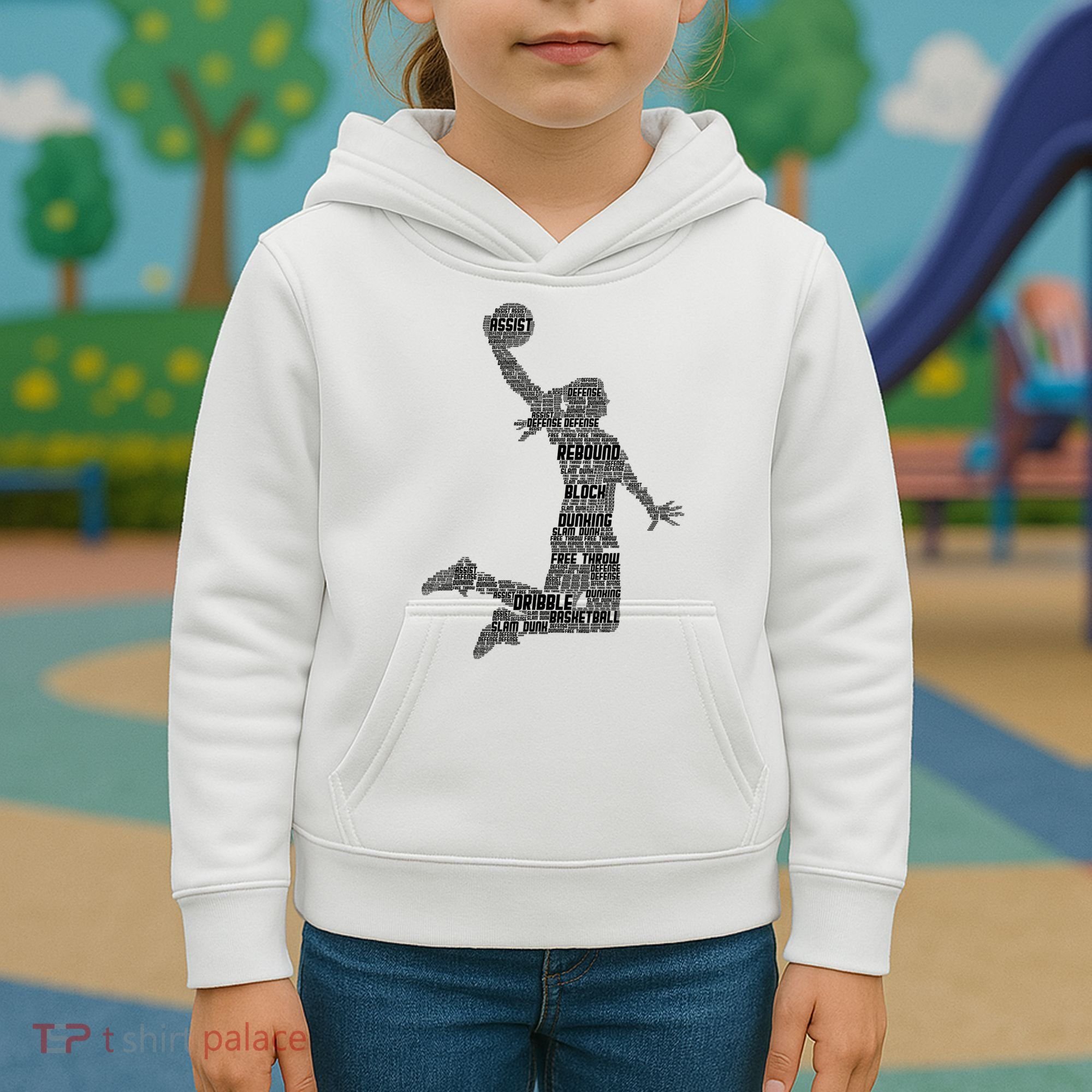 Basketball Girl Player Kids Hoodie