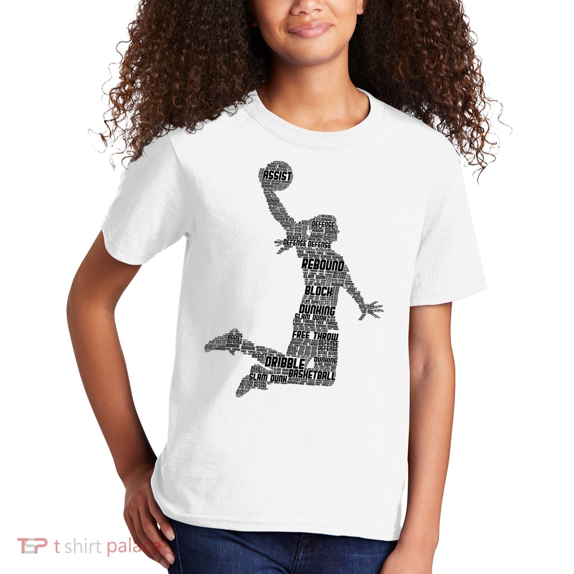 Basketball Girl Player Kids T-Shirt