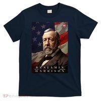 Benjamin Harrison 23rd President Of The United States Portrait T-Shirt thumb 0