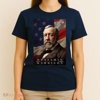 Benjamin Harrison 23rd President Of The United States Portrait T-Shirt thumb 4