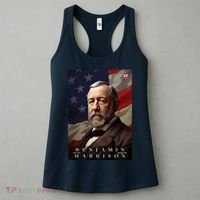 Benjamin Harrison 23rd President Of The United States Portrait Women's Tank Top thumb 3