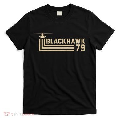 Black Hawk 79 Helicopter Retro T-Shirt