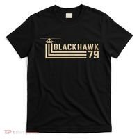 Black Hawk 79 Helicopter Retro T-Shirt thumb 0