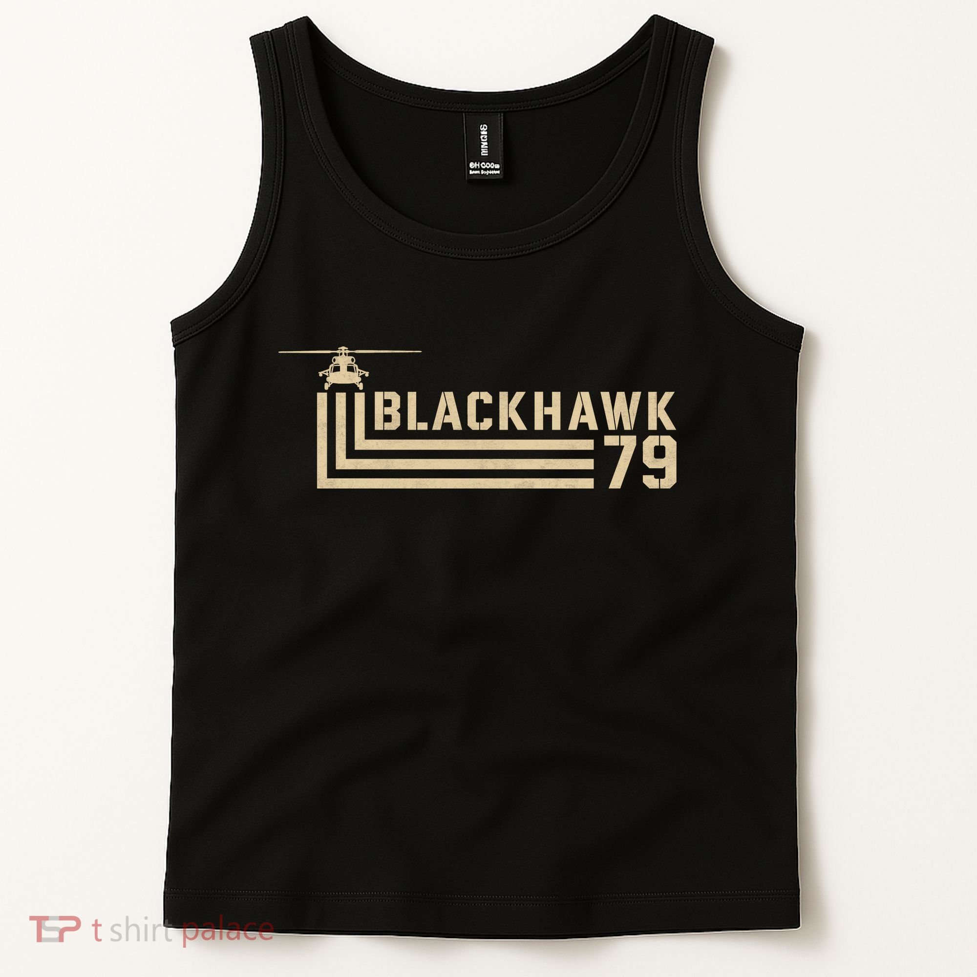 Black Hawk 79 Helicopter Retro Tank Top