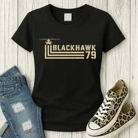 Black Hawk 79 Helicopter Retro Women's T-Shirt thumb 3