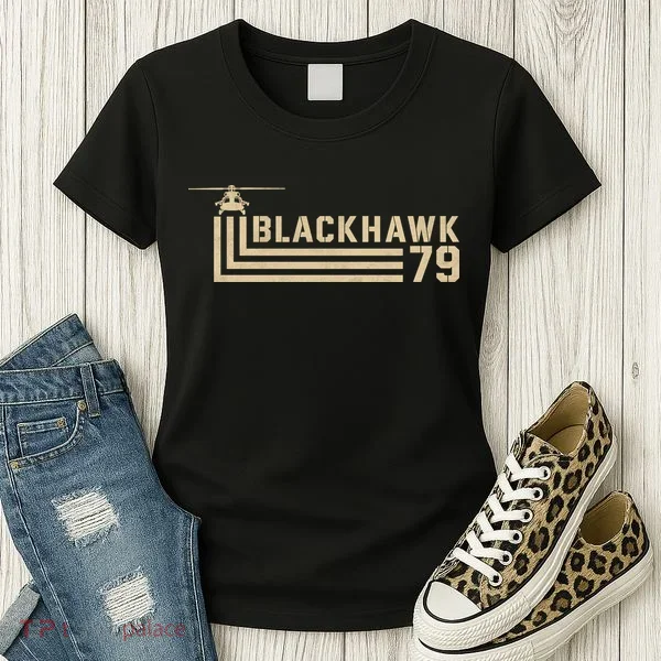 Black Hawk 79 Helicopter Retro Women's T-Shirt