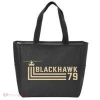 Black Hawk 79 Helicopter Retro Tote Bag thumb 0