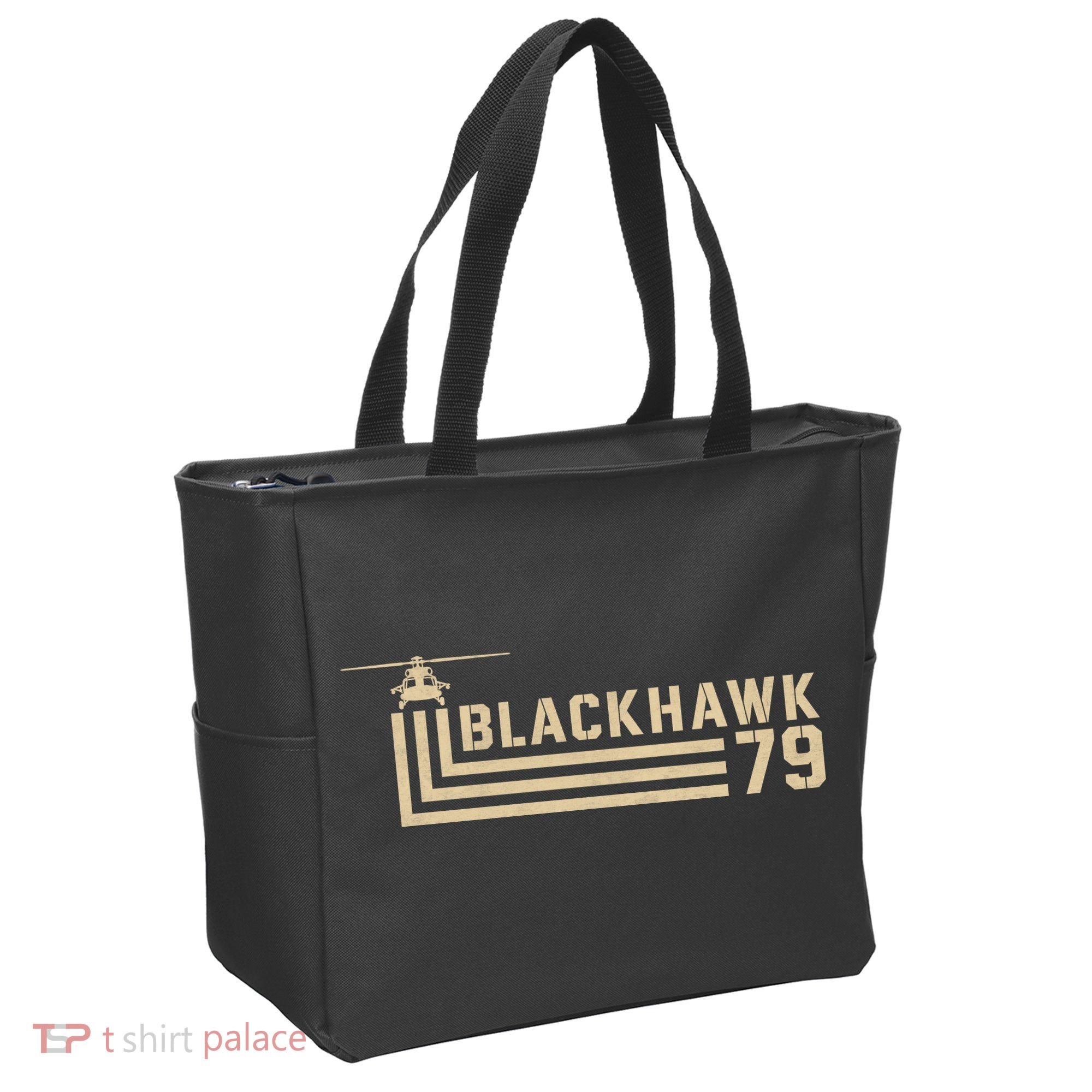 Black Hawk 79 Helicopter Retro Tote Bag