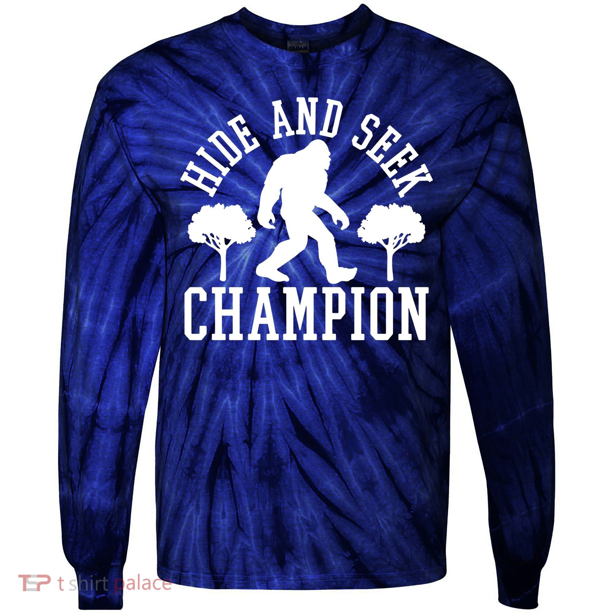 Bigfoot Hide And Seek Champion Tie-Dye Long Sleeve Shirt