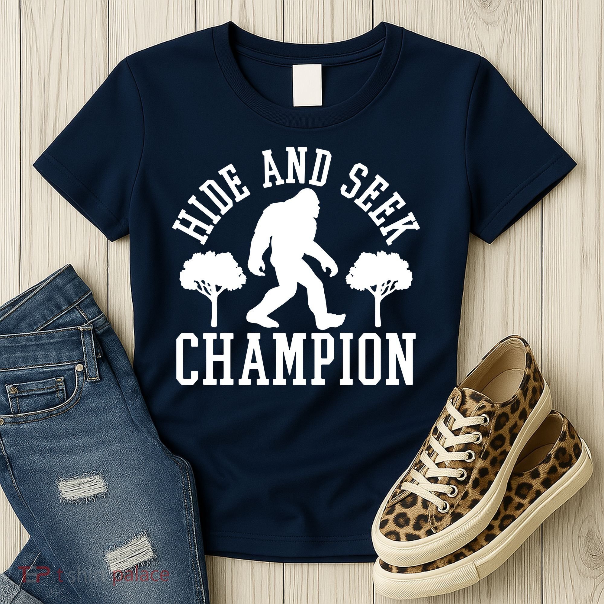 Bigfoot Hide And Seek Champion Women's T-Shirt