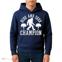Bigfoot Hide And Seek Champion Kids Hoodie thumb 4