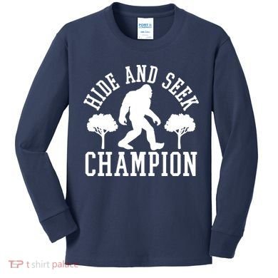 Bigfoot Hide And Seek Champion Kids Long Sleeve Shirt