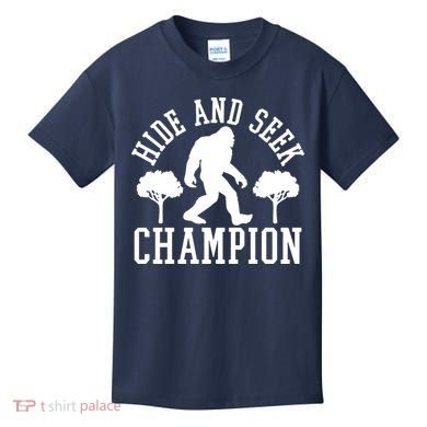 Bigfoot Hide And Seek Champion Kids T-Shirt