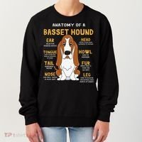 Basset Hound Anatomy Funny Dog Mom Dad Cute Gift Women's Sweatshirt thumb 0