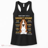 Basset Hound Anatomy Funny Dog Mom Dad Cute Gift Women's Tank Top thumb 0