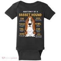 Basset Hound Anatomy Funny Dog Mom Dad Cute Gift Baby Bodysuit thumb 0