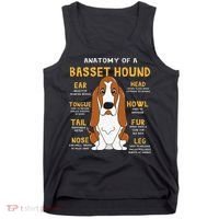 Basset Hound Anatomy Funny Dog Mom Dad Cute Gift Tank Top thumb 0