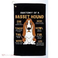 Basset Hound Anatomy Funny Dog Mom Dad Cute Gift Golf Towel thumb 0