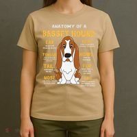 Basset Hound Anatomy Funny Dog Mom Dad Cute Gift T-Shirt thumb 4