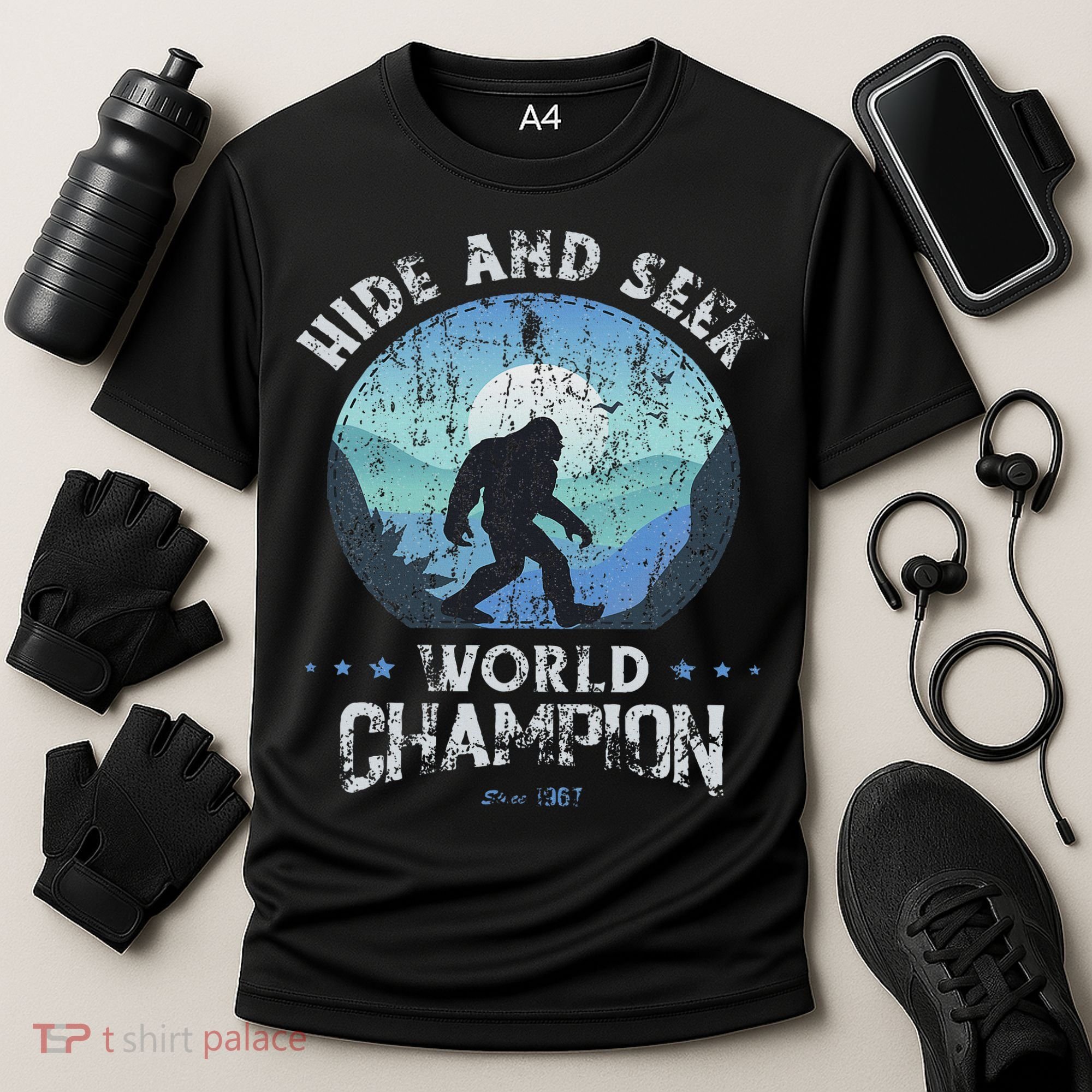 Bigfoo Hide And Seek, Bigfoot Hide And Seek Champion Cooling Performance Crew T-Shirt