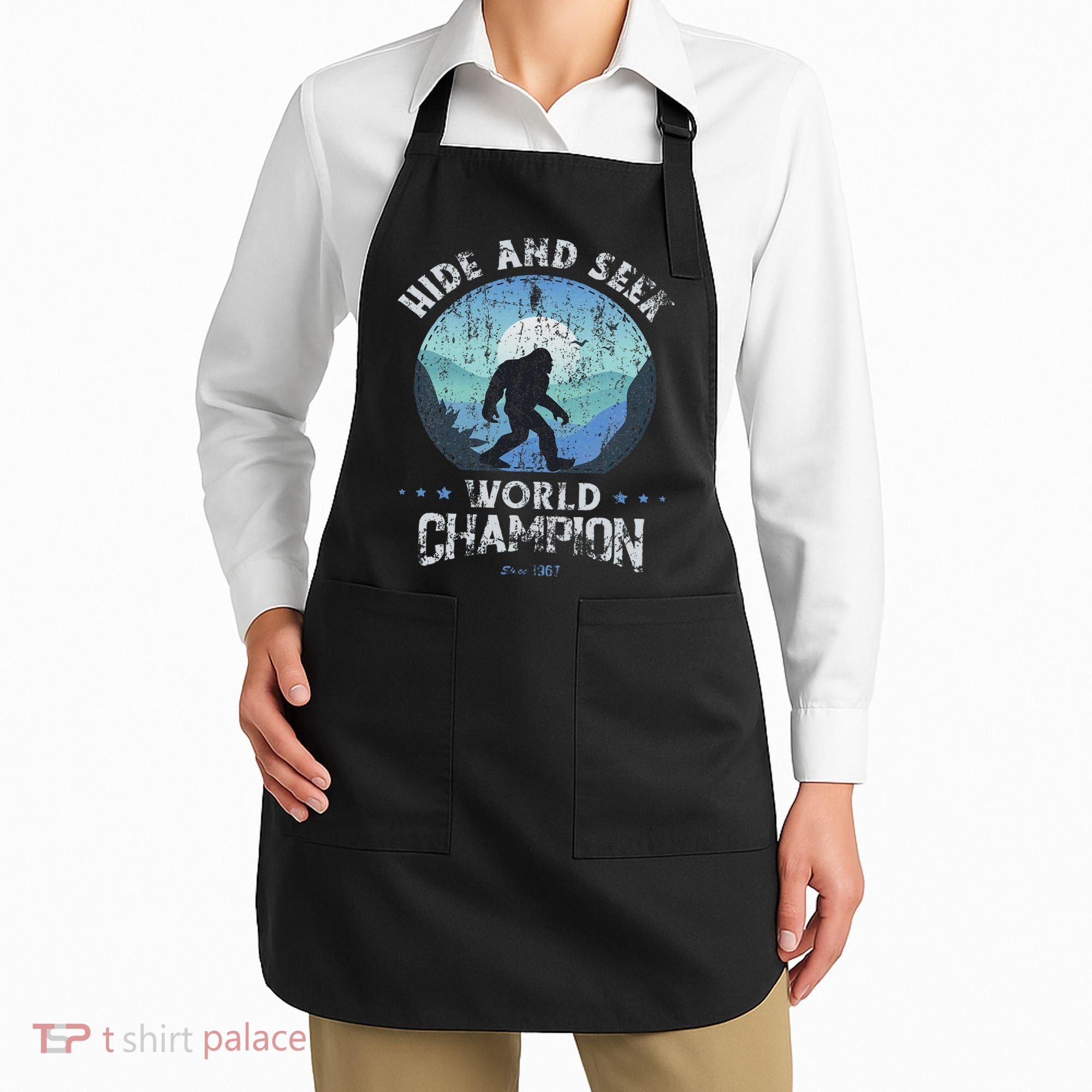 Bigfoo Hide And Seek, Bigfoot Hide And Seek Champion Apron