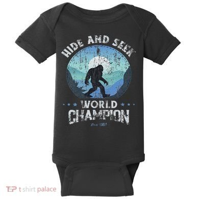 Bigfoo Hide And Seek, Bigfoot Hide And Seek Champion Baby Bodysuit