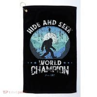 Bigfoo Hide And Seek, Bigfoot Hide And Seek Champion Golf Towel thumb 0