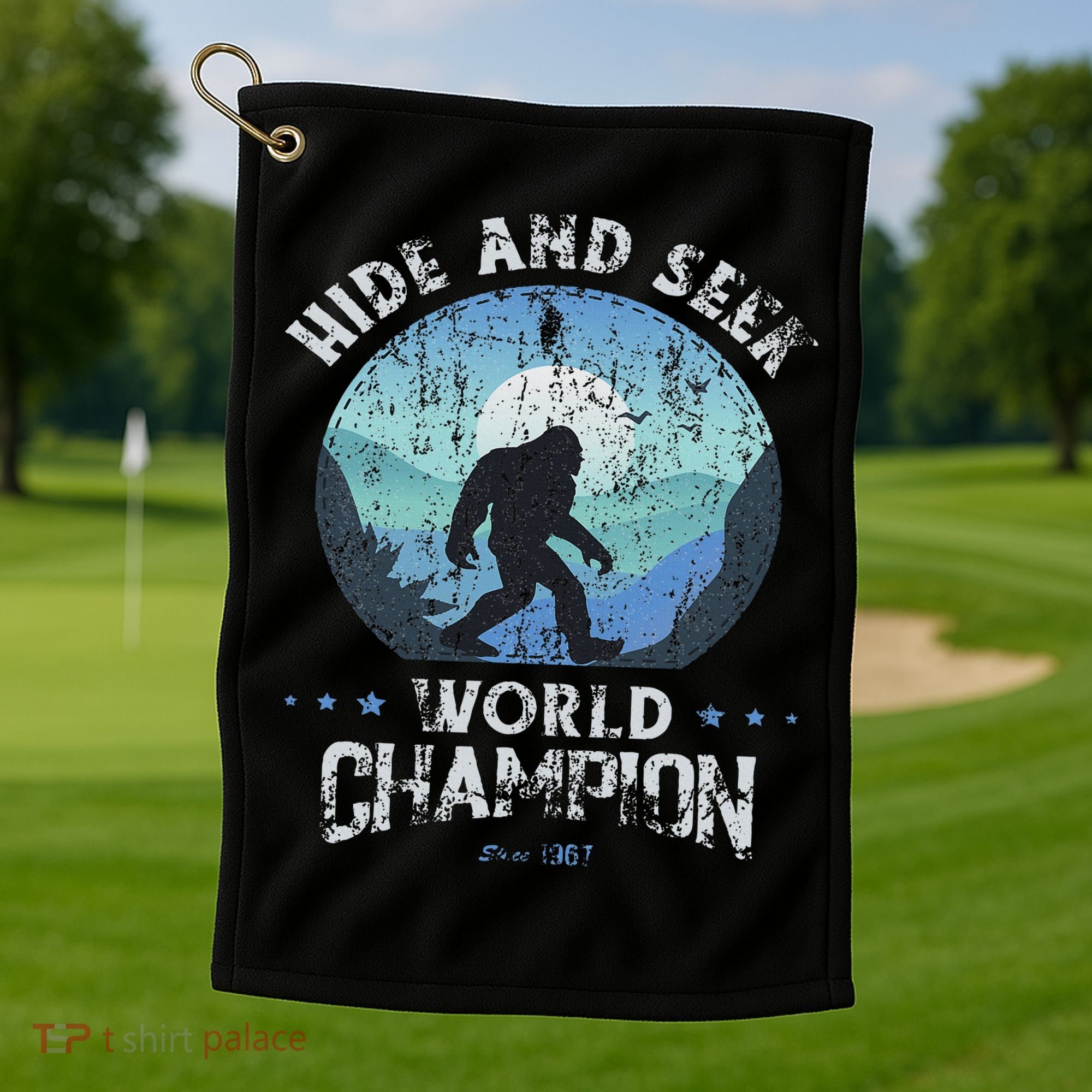 Bigfoo Hide And Seek, Bigfoot Hide And Seek Champion Golf Towel
