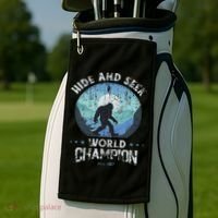 Bigfoo Hide And Seek, Bigfoot Hide And Seek Champion Golf Towel thumb 2