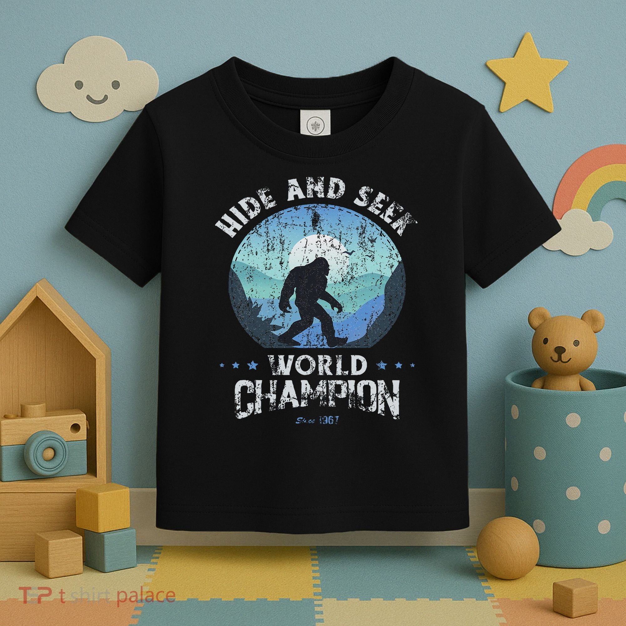 Bigfoo Hide And Seek, Bigfoot Hide And Seek Champion Toddler T-Shirt