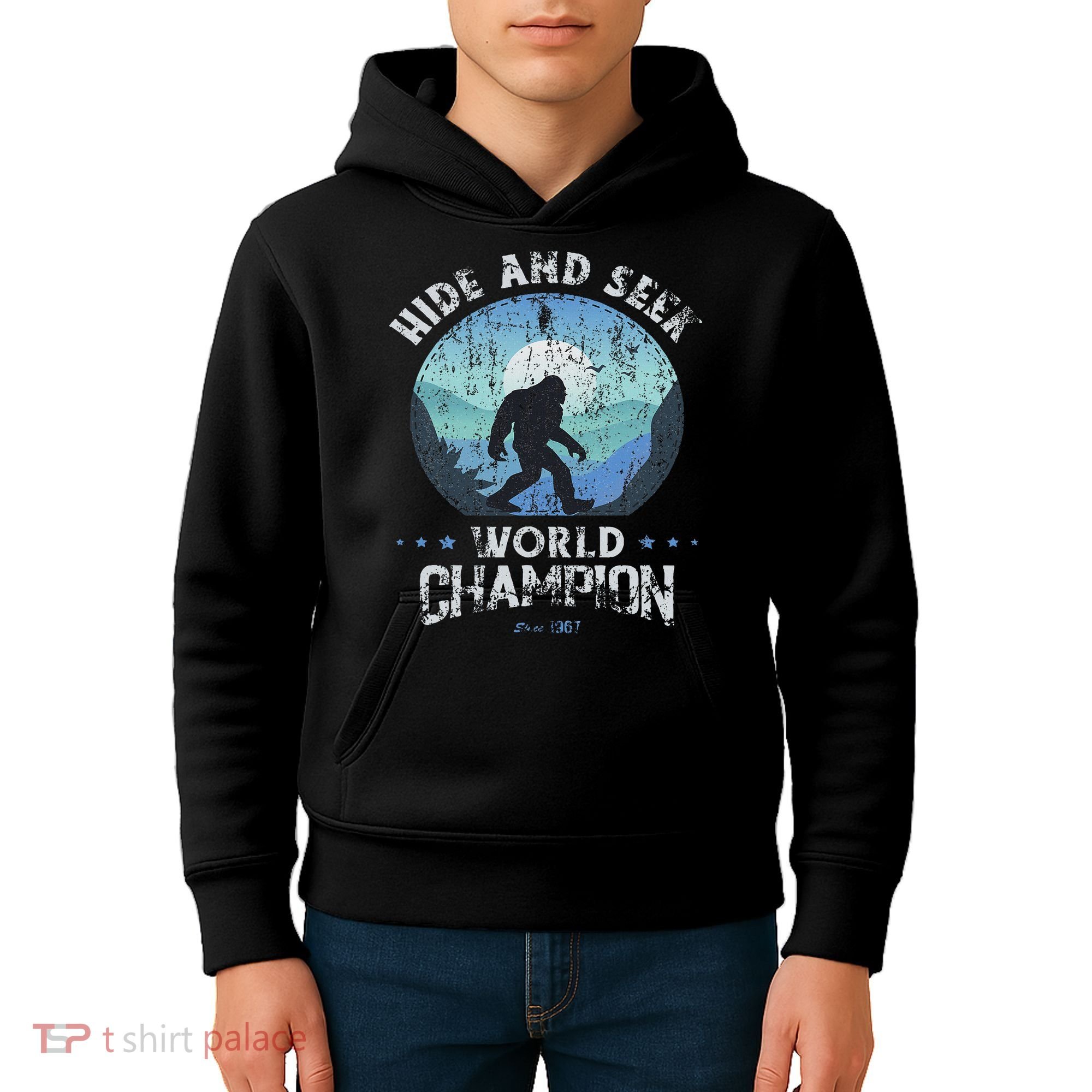 Bigfoo Hide And Seek, Bigfoot Hide And Seek Champion Kids Hoodie