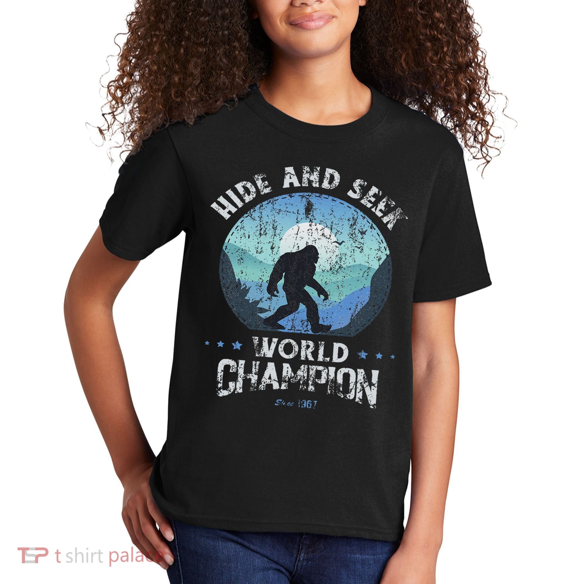 Bigfoo Hide And Seek, Bigfoot Hide And Seek Champion Kids T-Shirt