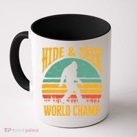 Bigfoot Hide And Seek Champ Sasquatch Retro 70s Gift Coffee Mug thumb 0