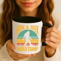 Bigfoot Hide And Seek Champ Sasquatch Retro 70s Gift Coffee Mug thumb 3