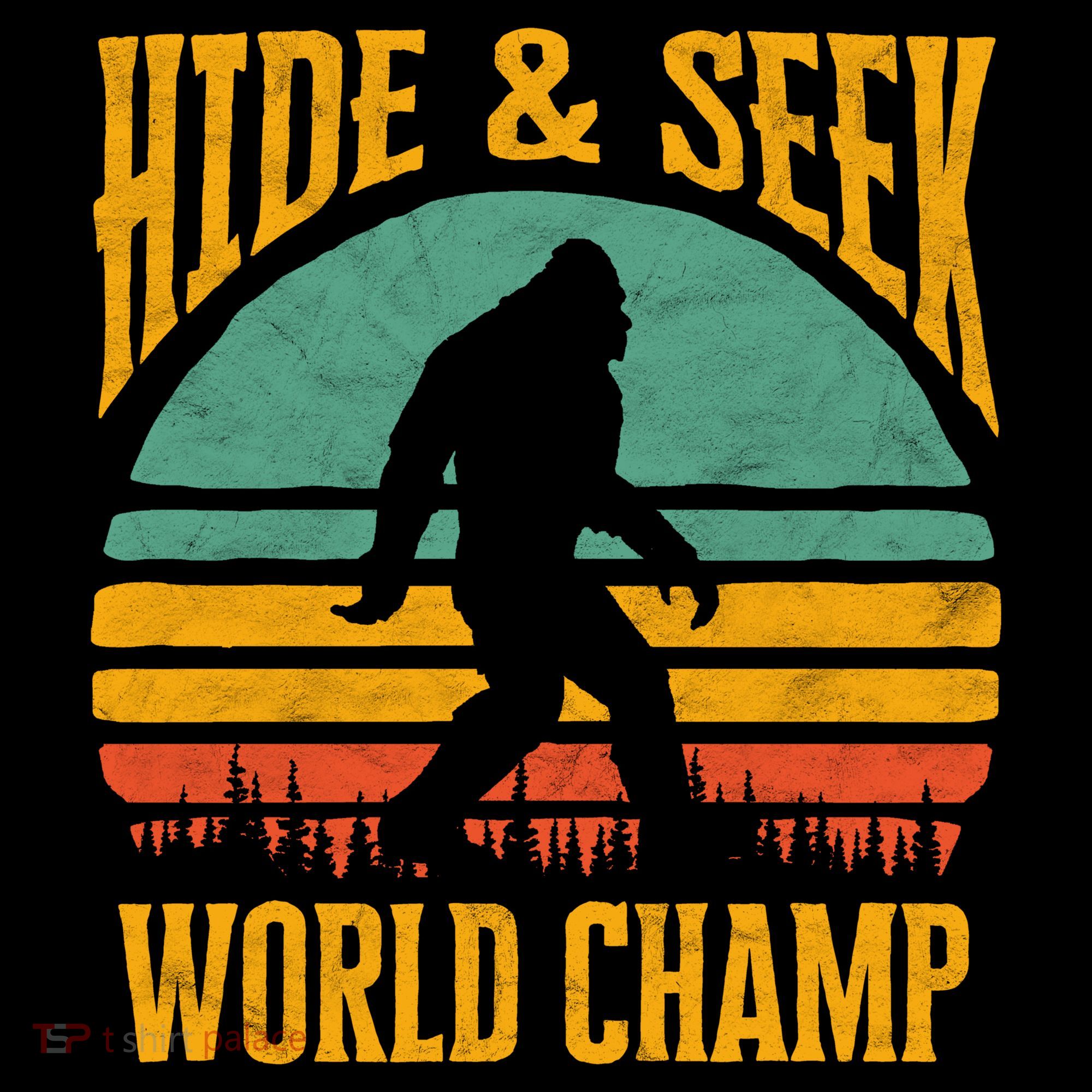 Bigfoot Hide And Seek Champ Sasquatch Retro 70s Gift Women's Hoodie